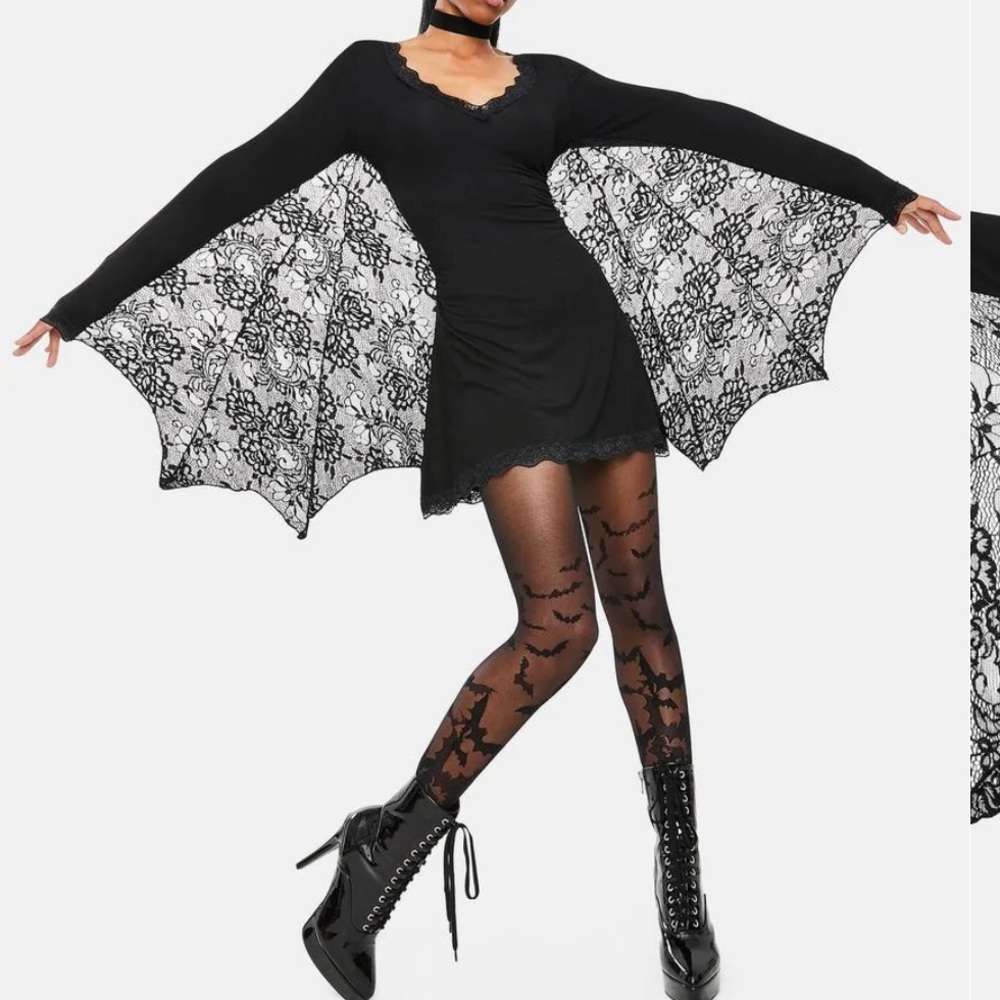Sexy Bat Girl Costume Dress Small